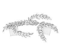 ToBe-U Cerchietto da sposa in cristallo, accessorio per capelli con perle e strass {HS-J5662Argento, Taglia unica}