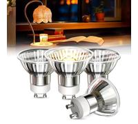 TobeBright 28W Lampadine Alogene GU10, MR16 Lampada Riflettore Faretto Dimmerabili, Calda Bianco 2800K Lampadina Alogena per luci da incasso, plafoniere e binari 4 Pack