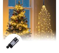 TobeBright 2M 400 LED Cascata Luci Natale,8 Modalità Timer di Illuminazione Catena Luminosa, IP65 Impermeabile Cascata luci fiabesche per il Giardino di Natale Albero Balcone