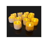 TobeBright Candela LED a Batteria, 12 pezzi, 3V Luce da tè elettrica Flickering LED con Timer -Bianco Caldo Candele Finte Multicolore Candele a LED Senza Fiamma per Natale Halloween Pasqua ecc