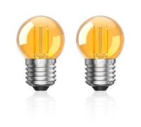 TobeBright E27 Lampadine Notturne, 2W Lampadina a LED Vintage Caldo Bianco 2000K Edison Base a Vite, G40 Lampada Ambra, Lampade a Palla da Golf Blu-Ray Gratis non Dimmabile AC220-240V per l'Infermieri