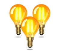 TobeBright Lampadina LED E14 Luce Calda 4W,Vintage Lampadine E14 G45,Lampadina lampadina Attacco Piccolo Decorativa per Luce Notturna, 40W Equivalente, 2200K,200LM,Non Dimmerabile, 3 Pezzi