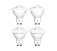 TobeBright Lampadine LED Motion con Sensore PIR Integrato GU10 5W, Bianco Caldo 3000K, Accensione/Spegnimento Automatico, Ideali per Scale/Garage/Corridoi (Confezione da 4)