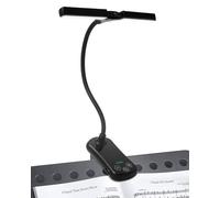 TobeBright Luce per Leggio Musicale a Pinza con 3 Colori e 8 Luminosità, 14 LEDs Lampada per Pianoforte Ricaricabile USB-C per Pianoforte, Chitarra, Spartiti, Lampada da Lettura