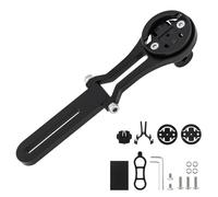 Tobefore Supporto per computer da bici inclinabile a 270°, supporto per bici in alluminio compatibile con Bryton, GoPro e luce della bicicletta, staffa anteriore di installazione a doppio dispositivo