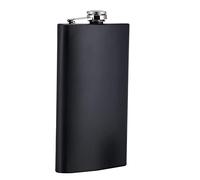 ToBeIT Fiaschette in Acciaio Inox Nero Opaco, Bottiglia di liquore Tascabile 12 oz