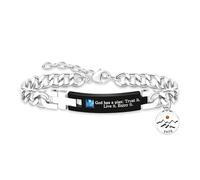 Tobestu Bracciale Dio Ha un Piano - Gioielli Cristiani Motivazionali - Ciondolo Fede Semi di Senape YA4354