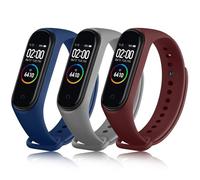 Tobfit 3 Pezzi Cinturino per Xiaomi Mi Band 4/ Mi Band 3, Cinturino Silicone di Morbido Traspirante di Colorati per Mi Band 4/3 (DPACK)