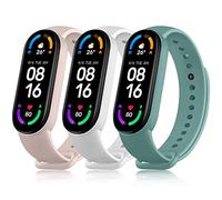 Tobfit 3 Pezzi Cinturino per Xiaomi Mi Band 6/5 e Amazfit Band 5, Ricambio Morbido Regolabile con NFC Compatibile