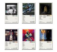 TOBIANG J Poste Cole - Poster su tela firmati con copertina dell'album musicale (set di 6) senza cornice: 20 x 30 cm
