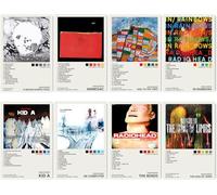 TOBIANG Poster con copertina dell'album musicale dei Radiohead (set di 8) senza cornice, 20 x 30 cm