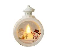 TOBILE Decorazioni natalizie Buon Natale Decor per la casa Babbo Natale pupazzo di neve lanterna luce albero di Natale ornamento regali di Natale-pupazzo di neve bianco