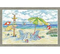 Tobin Design Works Crafts Beach Signs, 11'' x 18'' Counted Cross Stitch Kit Segni Spiaggi, Cotone, Multicolore, 11" by 18"