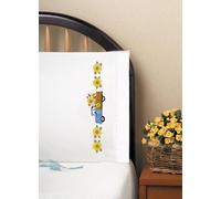 Tobin Design Works Crafts - Set di 2 federe per ricamo, motivo floreale, varie