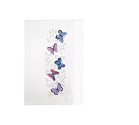 Tobin Design Works Crafts Stamped Pillowcases for Embroidery, Butterflies, 20" x 30" Kit da Ricamo, Cotone, Farfalle, Standard