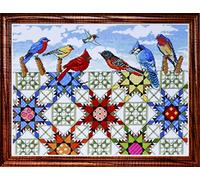 Tobin DesignWorks Ink 14 Count Feathered Stars Kit Punto Croce, 12 da 40,6 cm