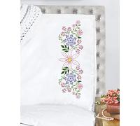 Tobin Timbrato per federe ricamate, cotone poliestere, fiori a stella, standard