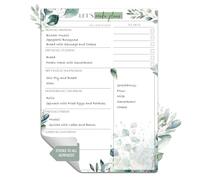 TOBJA Planner settimanale lavabile - Aderisce a tutte le superfici, staccabile, design eucalipto per una visione perfetta della settimana. Agenda riutilizzabile e agenda settimanale (senza penna)
