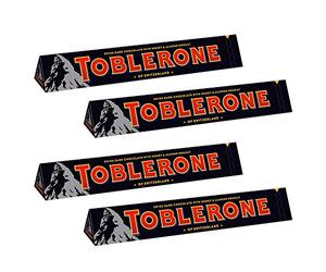Toblerone Cioccolato fondente con miele e mandorle Torrone Confezione da 4 x 100 g