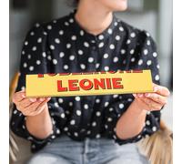 Toblerone personalizzato con Nome - Toblerone barretta di cioccolato al latte con miele e mandorlato personalizzato con Nome o Testo (L - 360 grammi)