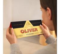 Toblerone personalizzato con Nome - Toblerone barretta di cioccolato al latte con miele e mandorlato personalizzato con Nome o Testo (Toblerone, XL - 800 grammi)