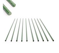 Toboli 10x sostegni per piante colore verde 120 cm Ø 11 mm Pali per piante rampicanti in metallo e plastica, tutori per pomodori e vasi