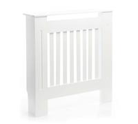 Toboli Copritermosifone in MDF Bianco 78x19x82cm Copricalorifero a doghe