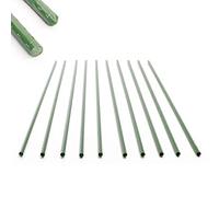 Toboli Sostegno piante 10 Tutori per piante giovani 150cm Ø11mm verde, metallo/plastica, Bastoni di supporto
