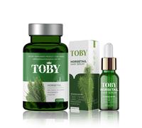 TOBY Equisetail Supplement & Serum SET (confezione da 2) crescita dei capelli...