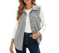 Tobysper Gilet da donna per autunno e inverno, senza maniche, in velluto a | per il tempo libero, giacca autunnale alla moda, gilet da donna, leggero, casual, lungo, elegante, leggero e confortevole