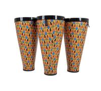 Toca Nesting Drums Freestyle II Nesting Ashiko 12 "x23" Set di 3 Kente Cloth TSSNA-3PCK-FP