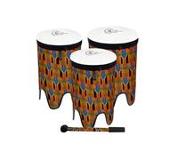 Toca Nesting Drums Freestyle II Tom Tom, set di 3 pezzi, dimensioni 12"/14"/16", tessuto Kente, TSSNT-3PCK-FDP