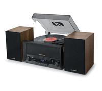 Tocadiscos Muse MT120MB 40W RMS Bluetooth Trasmissione Cinghia CD FM Legno