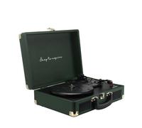 PRIXTON - Giradischi Vintage VC400 - Riproduttore Convertitore di Vinili tramite Bluetooth e USB - 2 altoparlanti integrati (Verde scuro)