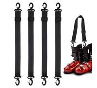 TocaFeank Cintura Portascarponi da Sci - Set Di 4 Cinghie A Borsello In Nylon Per Pattini Da Ghiaccio | Porta Sci E Attrezzatura - Per Snowboard Viaggio In Montagna Campeggio Escursionismo Inverno All