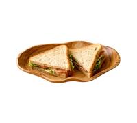 TocaFeank Da Insalata In Legno | Vassoio Per Frutta Naturale,per Frutta 40x18x6 Cm - per Alimenti Snack Cucina Soggiorno e Contenitore