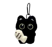 TocaFeank Keychain Cat | Capi neri Plushychain peluche | Custice Pendant Borse Charm Cust Keyring | per lo zaino per cantiere per animali fluttuanti per le borse