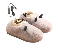 TocaFeank Pantofole riscaldate ricaricabili, scaldapiedi ricaricabile, Scaldapiedi elettrico riscaldamento comode pantofole in peluche, Scarpe riscaldate USB per la casa Pantofole fuzzy Scaldapiedi