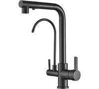 Tocca da cucina a 3 vie con 2 modalità spray e 360 ° girate per il sistema di filtro dell'acqua sotto lavello - tira tocchi di miscelatore da cucina (colore: C) LWX