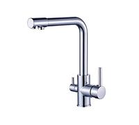 Tocca del mixer del lavello da cucina in oro rosa - rubinetto rotante a 360 ° con purificazione dell'acqua, design montato sul ponte, finitura antica spazzolata, cucina elegante e funzionale