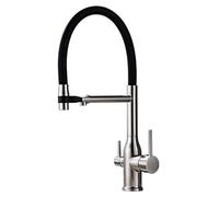 Tocca della cucina a 3 vie con tubo estraibile spazzolato Filtro dell'acqua a 3 vie Tap Cucina Tapspink Misxer LWX