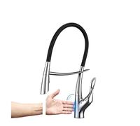 Tocca della cucina, rubinetto del bagno, mixer del lavello cucina, rubinetto da cucina grigio in ottone di lusso, design a tratto di aspirazione magnetica a manico singolo a doppio controllo a doppio