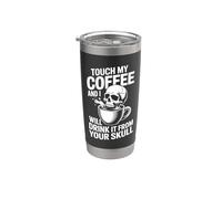 Tocca il mio caffè e lo berrò dal tuo cranio Bicchiere termico in acciaio inox doppia parete