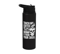 Tocca il mio caffè e lo berrò Stainless Steel Insulated Water Bottle