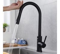 Tocca il rubinetto della cucina, rubinetto da cucina con spruzzatore a tiro verso il basso, acciaio inossidabile per facciale cucina in sensore intelligente, rubinetto del lavello della cucina con