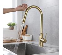 Tocca il rubinetto della cucina, rubinetto da cucina con spruzzatore a tiro verso il basso, acciaio inossidabile per facciale cucina con sensore intelligente, rubinetto del lavello da cucina con