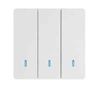 Tocca l'interruttore della luce, Interruttore intelligente wireless for la casa, pannello luminoso a parete con interruttore a relè for ventola della lampada a LED, interruttore fai-da-te(3 gang)