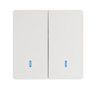 Tocca l'interruttore della luce, Interruttore intelligente wireless for la casa, pannello luminoso a parete con interruttore a relè for ventola della lampada a LED, interruttore fai-da-te(2 gang)