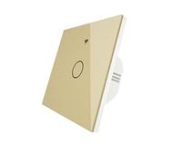 Tocca l'interruttore della luce, Interruttore tattile Smart RF433 aggiornato 2/3 vie Smart Life/Controllo app Tuya, Controllo vocale domestico 1/2/3 Gang(1 Gang)