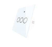 Tocca l'interruttore della luce, Interruttore tattile Smart RF433 aggiornato 2/3 vie Smart Life/Controllo app Tuya, Controllo vocale domestico 1/2/3 Gang(3 Gang White)